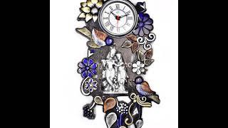 greygator Analog 22 cm X 20 cm Wall Clock  (Multicolor, With Glass)