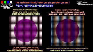 ③ Only Real Color Pixel show Meaningful Color Depth & Color reproducibility. RGB subpixels cannot.