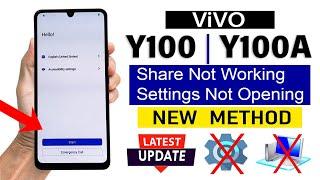 Vivo Y100/ Y100a : Settings Not Opening - GOOGLE/ FRP BYPASS | Android 14 (Without PC)