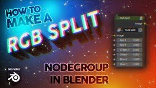 Create a Colorful RGB Split  Chromatic Aberration Compositing Effect Nodegroup Blender Tutorial