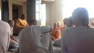 HH Devamrita Swami in ISKCON Temple, Kiev, UA