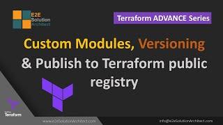 Terraform custom module and publish to terraform registry