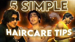 5 simple Haircare tips | middle partition hair tutorial | tere naam radhe bhoi hair tutorial