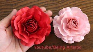 Easy Way To Make Realistic Paper Rose - Paper Flower - Paper Craft - DIY Flower