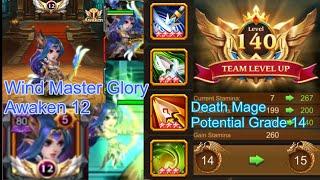 Death Mage Level 140 and Wind Master Glory Awaken 12 - Heroes Charge