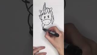 How to draw unicorn/ как нарисовать единорожку