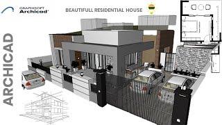 ArchiCAD Tutorial - Building Design Modeling Training ( Residential House )