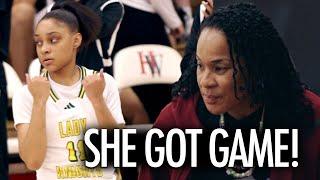 Dawn Staley Watches Special K Go Off vs #1 Team in the country