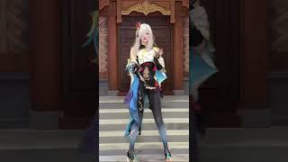 【原神】這裡有申鶴在家門口跳舞！ Genshin BEST cosplay of Shenhe Dancing! 原神FES