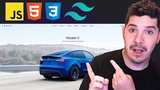 Clon del sitio web de Tesla con HTML, CSS, JavaScript y Tailwind