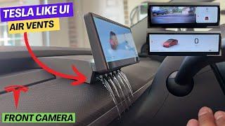 NEW Tesla Model 3/Y Upgraded Display With Air Vents! CarPlay/AA + Front Cam