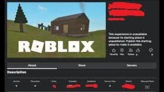 how to Publish the starting place in your roblox game