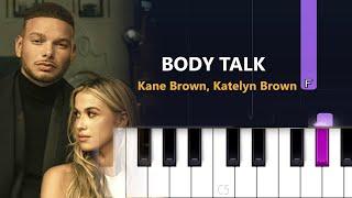 Kane Brown, Katelyn Brown - Body Talk (Piano Tutorial)