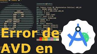 Como solucionar el error de AVD en Android Studio