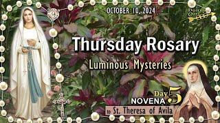 THURSDAY RosaryDay 5- NOVENA to St. Theresa of Avila, LUMINOUS Mysteries, OCTOBER 10, 2024, Scenic