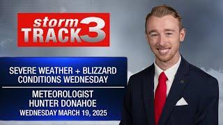 Severe weather threat + blizzard conditions Wednesday - AM Weather 03/19/2025