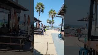 Moon lab welcoming lunch at a seafood restaurant next to the ocean in San Diego