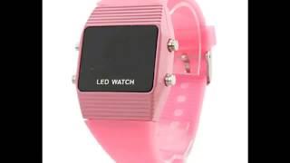 Montre LED Watch Silicone Ultra Fine et Extra Plate sans bouton