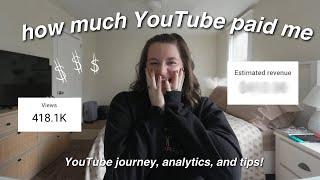 How Much YouTube Paid Me with 4,000 Subscribers! | analytics and tips to get monetized on YouTube