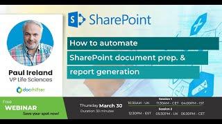 How to automate SharePoint document preparation & report generation using DocShifter