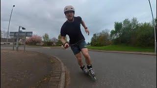 Crossovers!  Inline skating Oxelo MF900 3x110mm free skate