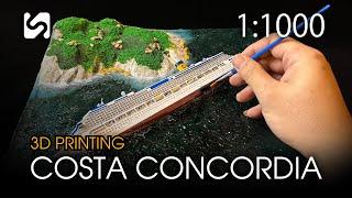 Производство сцены обломков модели Costa Concordia 1/1000