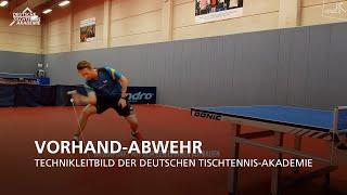 Vorhand-Abwehr I Technikleitbild der Deutschen Tischtennis-Akademie