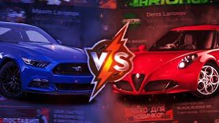 УСТРОИЛИ ГОНКУ ДРАГ-РЕЙСИНГ С БРАТОМ |FORD MUSTANG vs ALFA ROMEO| BLACK RUSSIA RP BLUE (CRMP MOBILE)