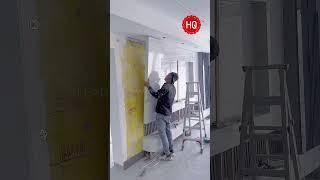 Sintered stone TV background wall design #wall #interiordesign #wallboard