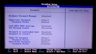 How to unlock BIOS Supervisor Password from Lenovo Thinkpad Laptop (no damage to laptop)