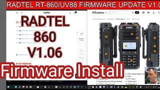 RADTEL RT-860/UV88 FIRMWARE UPDATE V1.06