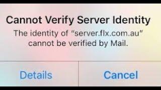 Cannot Verify Server Identity FIX