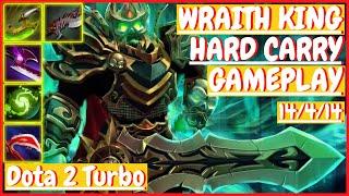 Wraith King 14/4/14 [HARD CARRY] [Gameplay DOTA 2 Turbo] 7.32