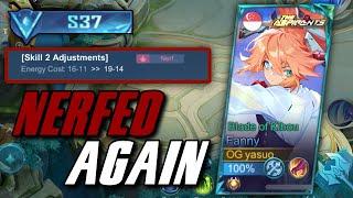 FANNY GOT NERFED AGAIN!! THIS WILL END FANNY’S PRIME | NEW SEASON 37 RANK GAMEPLAY | MLBB