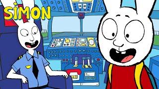 Simon and Gaspard travel by plane alone ️️ Simon | Cartoons for Children