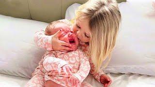 Baby Siblings Meet Newborn for the First Time - Cutest Baby Videos