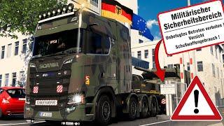 ETS2 Militärtransport: 55 Tonnen Leopard 2A5 I Rheinland Map [2877] EURO TRUCK SIMULATOR 2