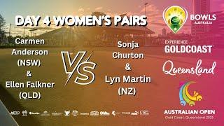 2025 Australian Open – Women’s Pairs – Anderson/Falkner (NSW/QLD) v Churton/Martin (NZL)