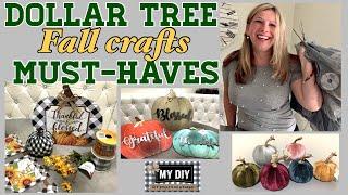 DOLLAR TREE FALL CRAFTS MUST HAVES | FALL FINDS 2021 | BEST TIPS FOR WREATH MAKERS & DIYERS!