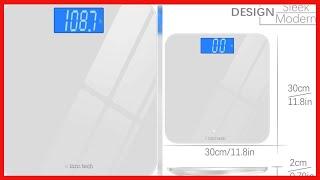 Innotech Digital Bathroom Scale with Easy-to-Read Backlit LCD (White)