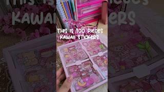 organizing 100 pieces of sticker sheets #asmr #stationery #bujo #stickers