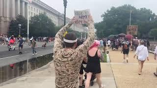 Live: protesters and attendees at Trump military parade in DC
