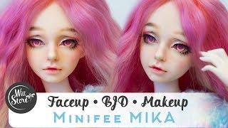 [BJD] Роспись куклы минифи Мика мейкап / фейсап [БЖД] BJD OOAK minifee Mika урок от WillStore