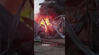 Russian missile attack destroys grain warehouse in Odesa region