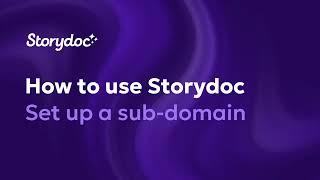 How to set-up a subdomain - Storydoc School