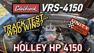 EDELBROCK VRS-4150 VS Holley 4150 NITROUS DRAGSTRIP SHOWDOWN Does Edelbrock VRS beat Holley HP?