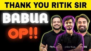 Arjuna Teacher  Thank to Ritik sir  Udaan 2024️ #ritiksirpw #pwfoundation #pw