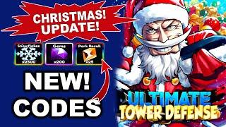 *NEW* ALL WORKING CHRISTMAS UPDATE CODES FOR ULTIMATE TOWER DEFENSE (UTD)