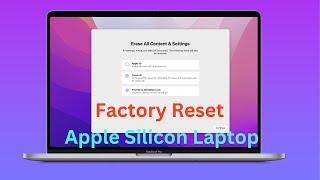 How to Factory Reset Apple MacBook Air M1 | Erase & Reset Apple Silicon M1 Laptop|