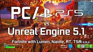 Fortnite Chapter 4 PC vs PS5 Unreal Engine 5.1 - Lumen - Nanite - TSR - Ray Tracing - 4K